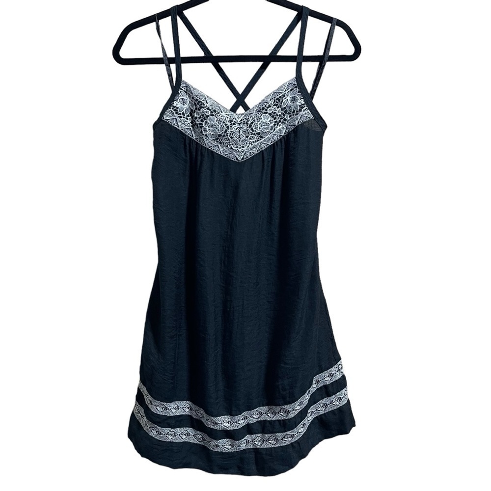 BCBG MaxAzria Lace Hem Cross Back Dress Women’s Size XS